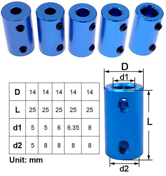 Tubo adaptador de Ejes